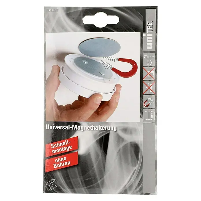 Rauchmelder-Befestigung Universal - Durchmesser: 7 cm, Magnetisch - Vorderansicht