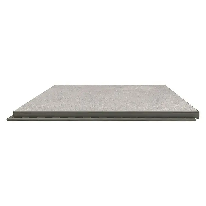 Feinsteinzeugfliese Click and Go Square Concrete - 60 x 60 cm, Grau, Matt - Diagonale Ansicht