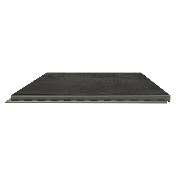 Feinsteinzeugfliese Click and Go Trend Black - 60 x 60 cm, Schwarz, Matt - Diagonale Ansicht