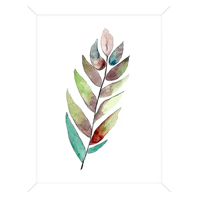Cuadro Hoja Acua - Vegetación, An x Al: 30 x 40 cm - Vista frontal
