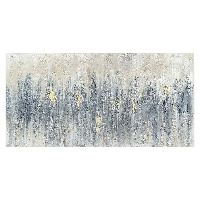 Cuadro pintado a mano Abstracto - Abstración, An x Al: 140 x 70 cm, Gris/Azul - Vista superior