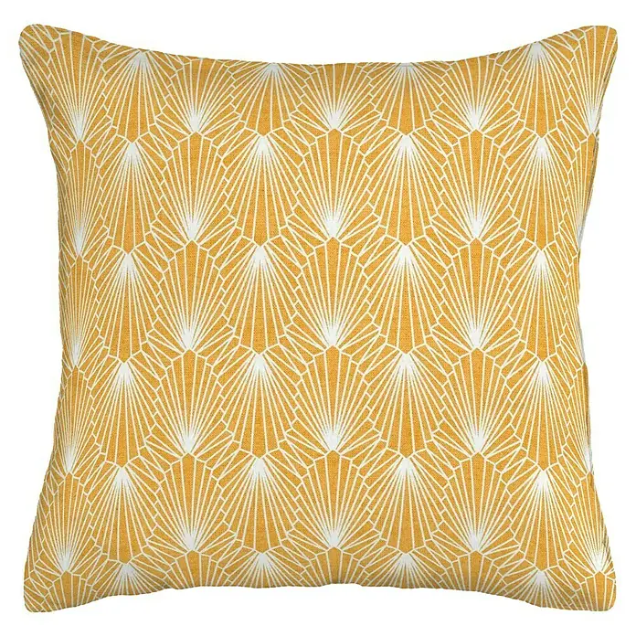 Cojín Hawking - Mostaza, 45 x 45 cm, 50 % algodón, 50 % poliéster - Vista frontal