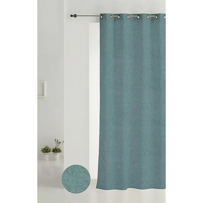 Cortina con ollaos Kiron - An x Al: 200 x 260 cm, 100%  poliéster, Agua - Foto ambiente