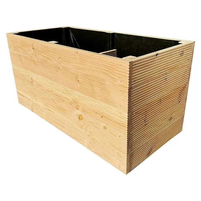 Hochbeet Lärche - 200 x 100 x 72,5 cm, Holz, Wandstärke: 24 mm - Diagonale Ansicht