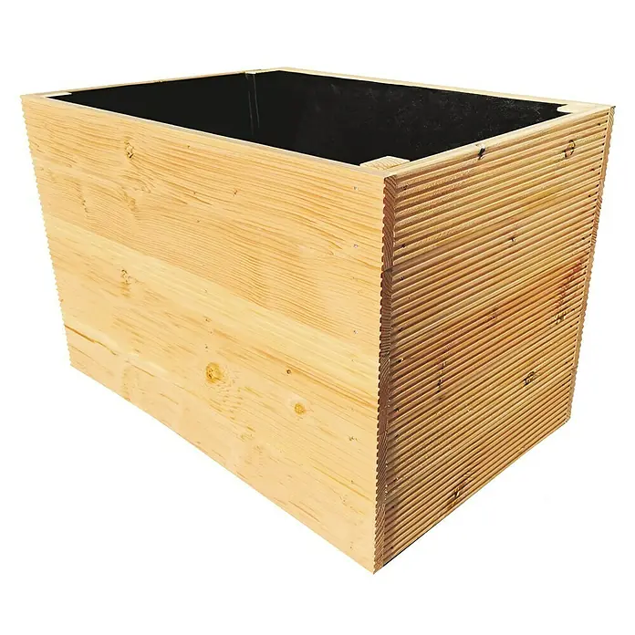 Hochbeet Lärche - 100 x 60 x 72,5 cm, Holz, Wandstärke: 19 mm - Diagonale Ansicht