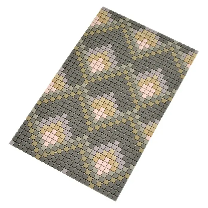 Mozaïektegel vierkant verglaasd CUBA MC6 - 31 x 24,6 cm, Meerkleurig, Mat - Diagonaal zicht