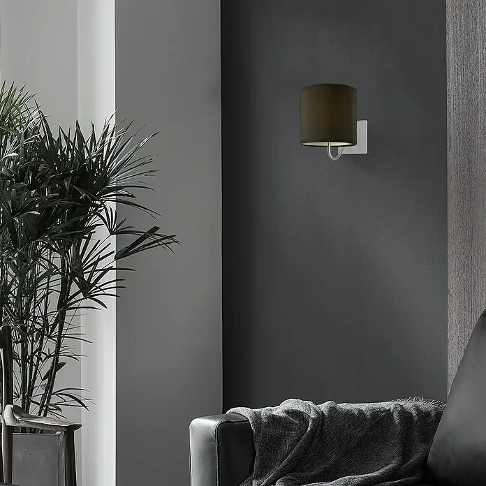 Home Sweet Home Lampenschirm Bling - Ø x H: 16 x 15 cm, Night Black, Baumwolle, Rund - Stimmungsaufnahme