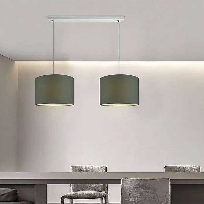 Home Sweet Home Lampenschirm Bling - Ø x H: 30 x 20 cm, Castlerock, Baumwolle, Rund - Stimmungsaufnahme