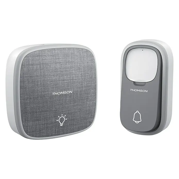 Thomson Türklingel Kinetic Halo - Batteriebetrieben, Grau - Diagonale Ansicht