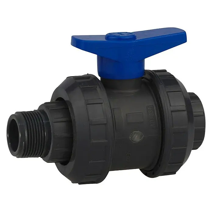 Kugelhahn 2 - ¾″, Polyethylen - Diagonale Ansicht