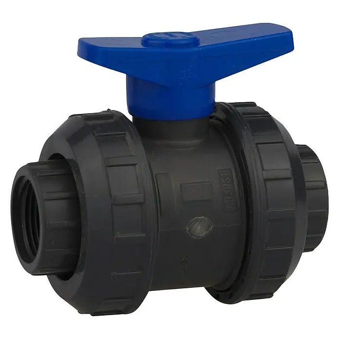 Kugelhahn - ¾″, Polyethylen - Rechte Seitenansicht