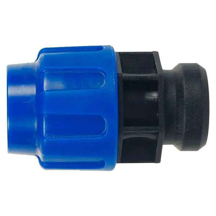 HDPE-Übergangsstück PP - Durchmesser: 25 mm, Innengewinde: 1″ - Rechte Seitenansicht
