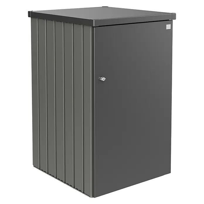 Biohort Caseta multiuso Alex - 88 x 80 x 129 cm, Gris cuarzo metalizado/Gris oscuro metalizado - Vista angular