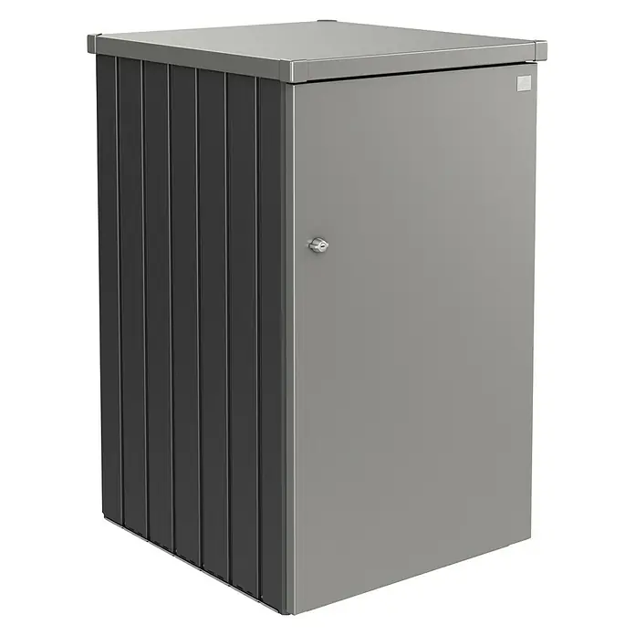Biohort Caseta multiuso Alex - 88 x 80 x 129 cm, Gris oscuro metalizado/Gris cuarzo metalizado - Vista angular