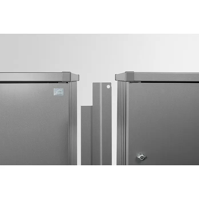 Biohort Verbindungselement - Passend für: 3 Biohort Mülltonnenboxen Alex, Quarzgrau Metallic - Detailaufnahme