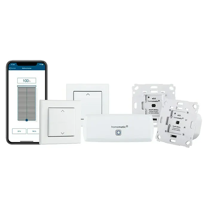 Homematic IP Starter-Set Beschattung WLAN HmIP-SK15 - Max. Leistung: 500 W, Smarte Steuerung: Homematic IP App - Vorderansicht