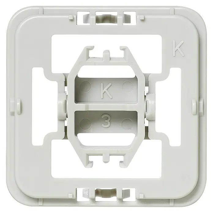 Homematic IP Adapter EQ3-ADA-KO - 20 Stk., Passend für: Kopp-Schalter Alaska/Athenis/Ambiente/Europa/Paris (Objekt HK 05)/Milano/Rivo - Vorderansicht