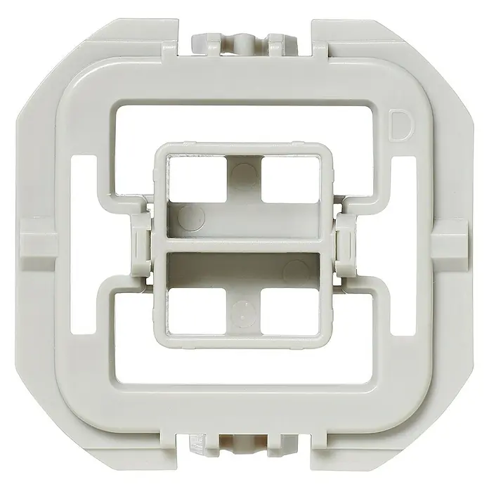 Homematic IP Adapter EQ3-ADA-DW - 20 Stk., Passend für: Düwi Architaste, Arcada, Trend, Standard Quatro (Plus2000), EverLuxe (Forever), ProLuxe (Quadro), PrimaLuxe, Eco - Vorderansicht