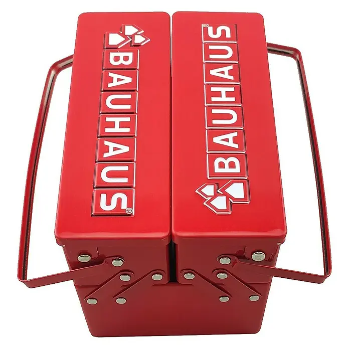 BAUHAUS Werkzeugkasten - L x B x H: 120 x 78 x 78 mm, Anzahl Fächer: 3 - Ansicht von oben
