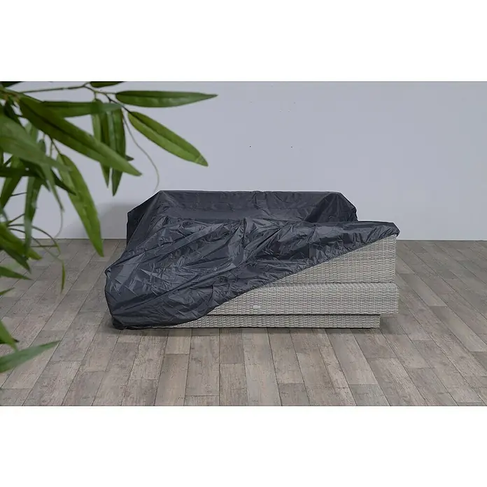 Funda protectora para conjunto de jardín Bali - L x An x Al: 203 x 81 x 162 cm, Poliéster - Foto ambiente