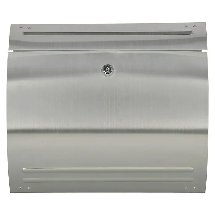 Portaferm Briefkasten - 135 x 375 x 330 mm, Wallnuss, Gebogen - Vorderansicht