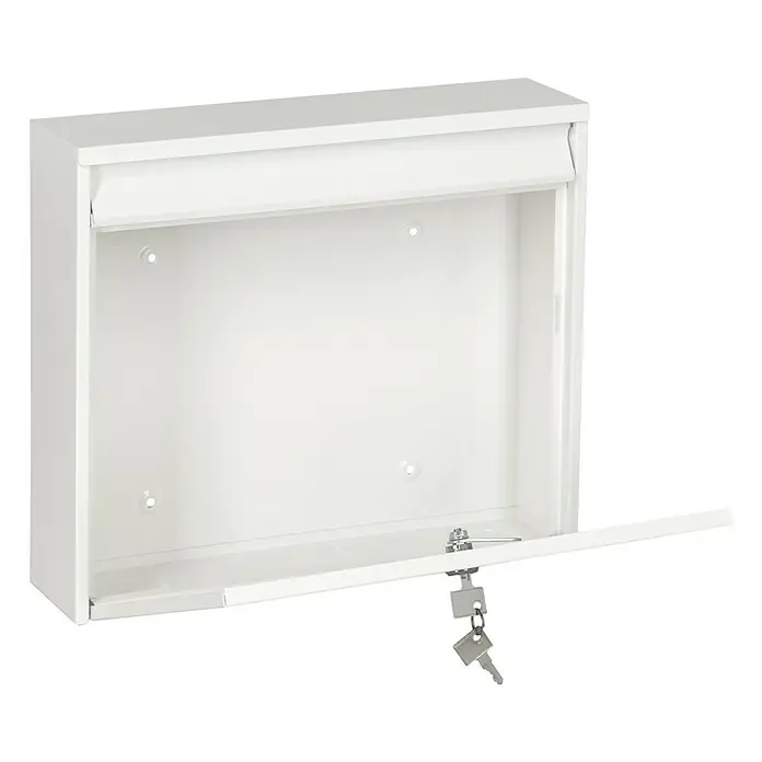 Portaferm Briefkasten PF 44 - 100 x 362 x 322 mm, Weiß - Diagonale Ansicht