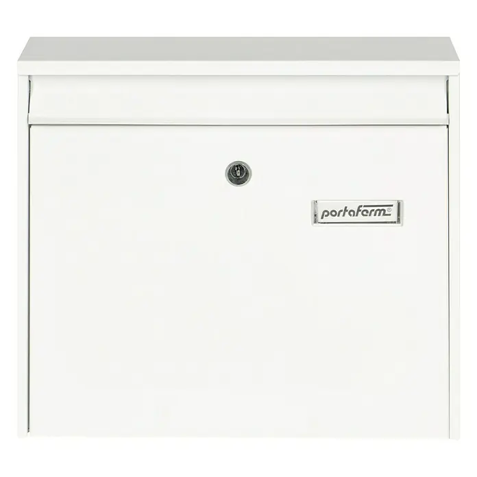 Portaferm Briefkasten PF 44 - 100 x 362 x 322 mm, Weiß - Vorderansicht