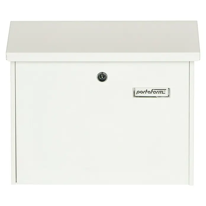 Portaferm Briefkasten PF 55 - 100 x 377 x 320 mm, Weiß - Vorderansicht