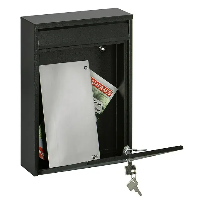 Portaferm Briefkasten PF 11 - 75 x 215 x 315 mm, Grau - Anwendungsbeispiel