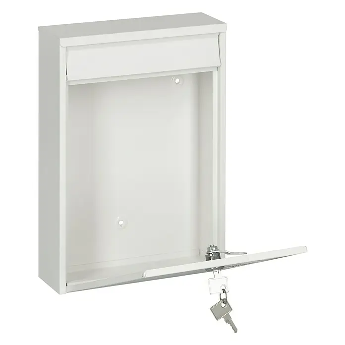 Portaferm Briefkasten PF 11 - 75 x 215 x 315 mm, Weiß - Diagonale Ansicht