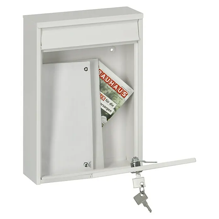 Portaferm Briefkasten PF 11 - 75 x 215 x 315 mm, Weiß - Anwendungsbeispiel