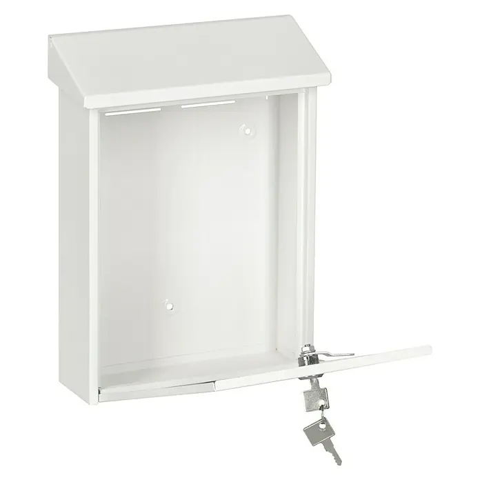 Portaferm Briefkasten PF 22 - 75 x 225 x 305 mm, Weiß - Diagonale Ansicht