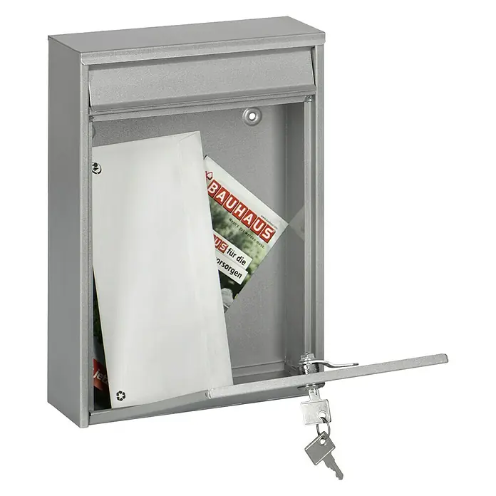 Portaferm Briefkasten PF 11 - 75 x 215 x 315 mm, Silber - Anwendungsbeispiel