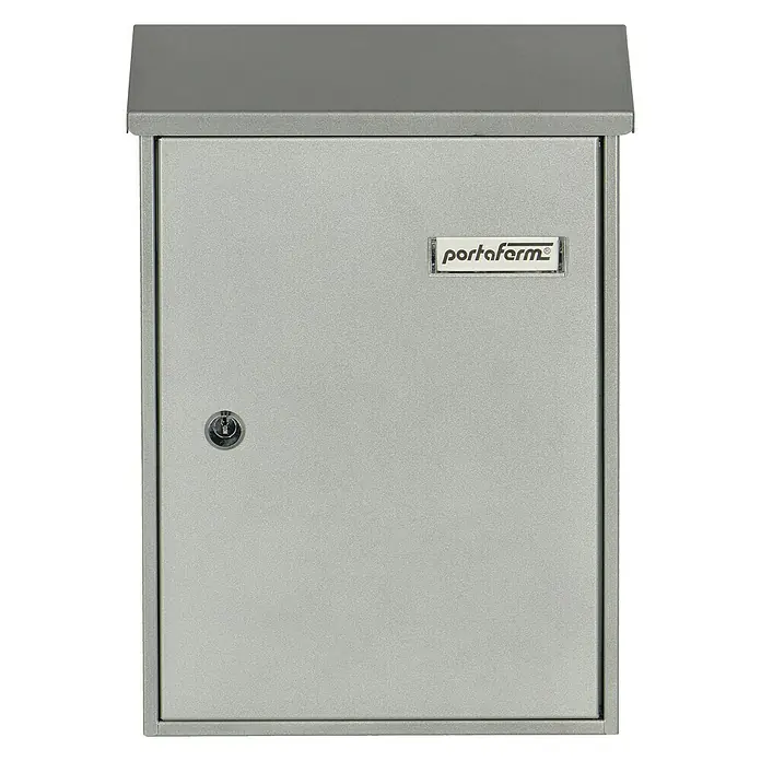 Portaferm Briefkasten PF 33 - 92 x 270 x 370 mm, Silber - Vorderansicht