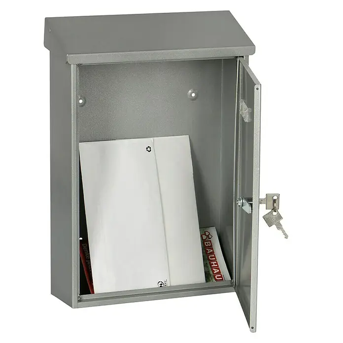 Portaferm Briefkasten PF 33 - 92 x 270 x 370 mm, Silber - Anwendungsbeispiel