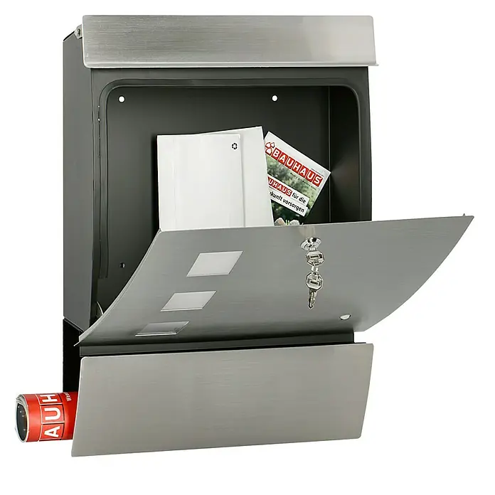 Portaferm LED-Briefkasten - 125 x 370 x 556 mm, Edelstahl, Schrauben - Anwendungsbeispiel