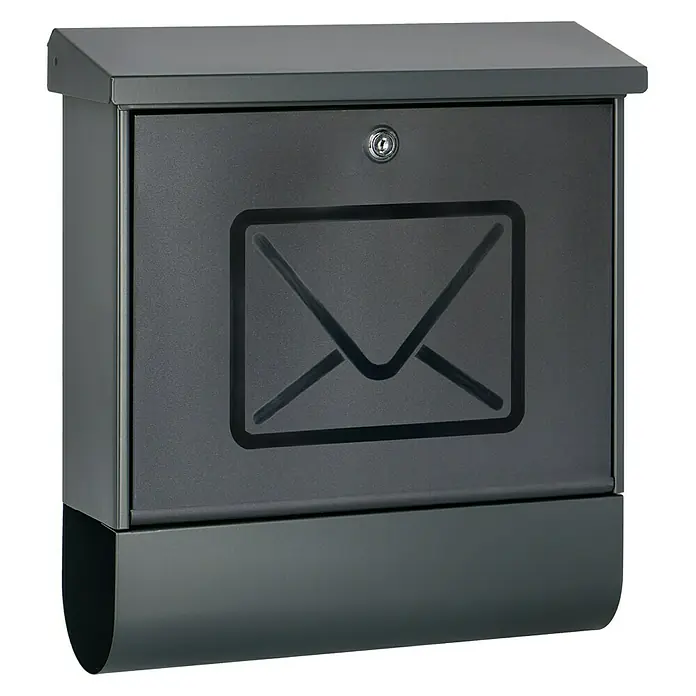 Burg-Wächter Brievenbusset Lucenta - l x b x h: 115 x 380 x 425 mm, Staal, Met krantenvak - Diagonaal zicht
