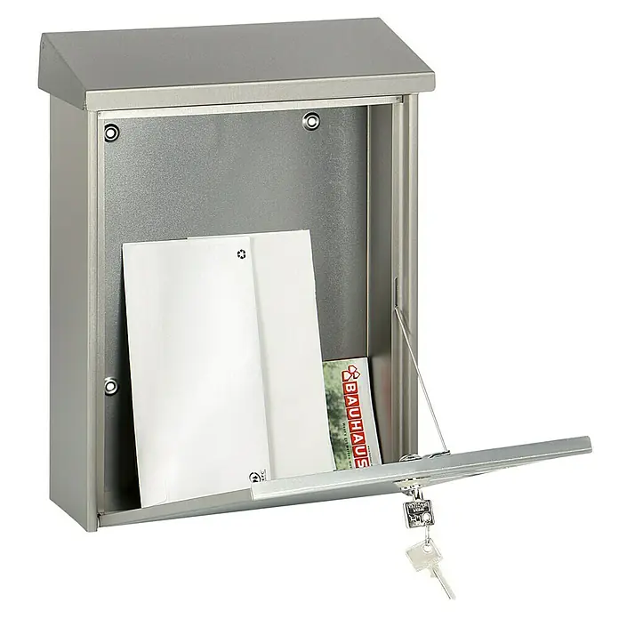 Burg-Wächter Briefkasten Oslo - L x B x H: 115 x 300 x 398 mm, Edelstahl, Farbe: Edelstahl - Anwendungsbeispiel