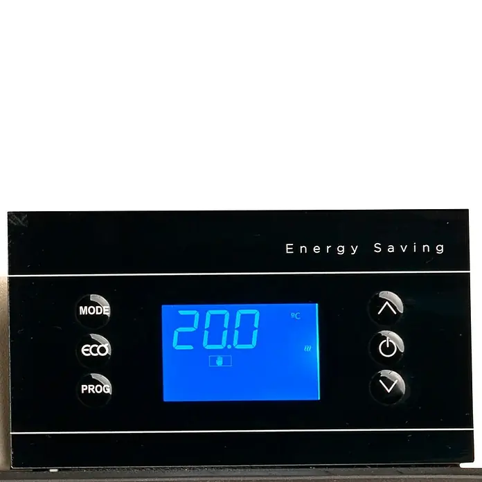 ClimaStar Speichersteinheizung Classic - Weiß, 2.000 W, 8 x 100 x 50 cm - Vorderansicht