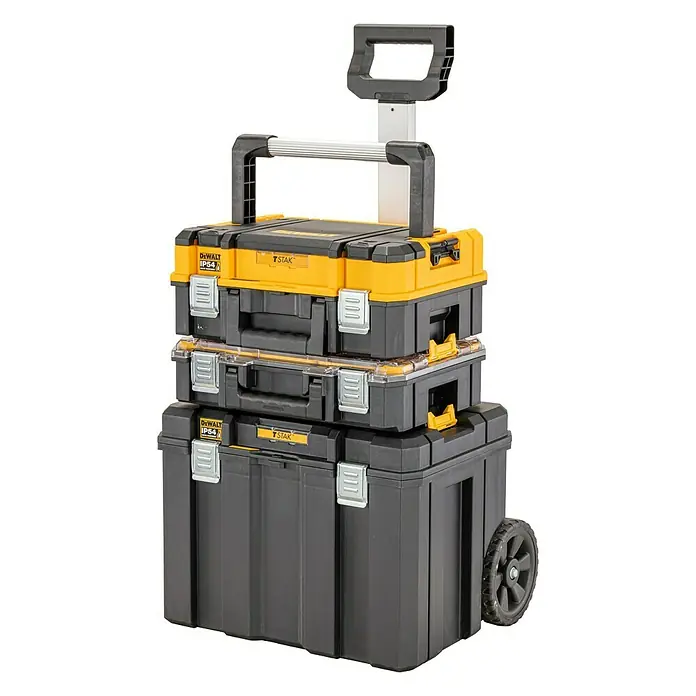 Dewalt Caja de almacenaje y transporte DWST83411-1 - L x An x Al: 333 x 512 x 708 mm, Plástico - Vista angular