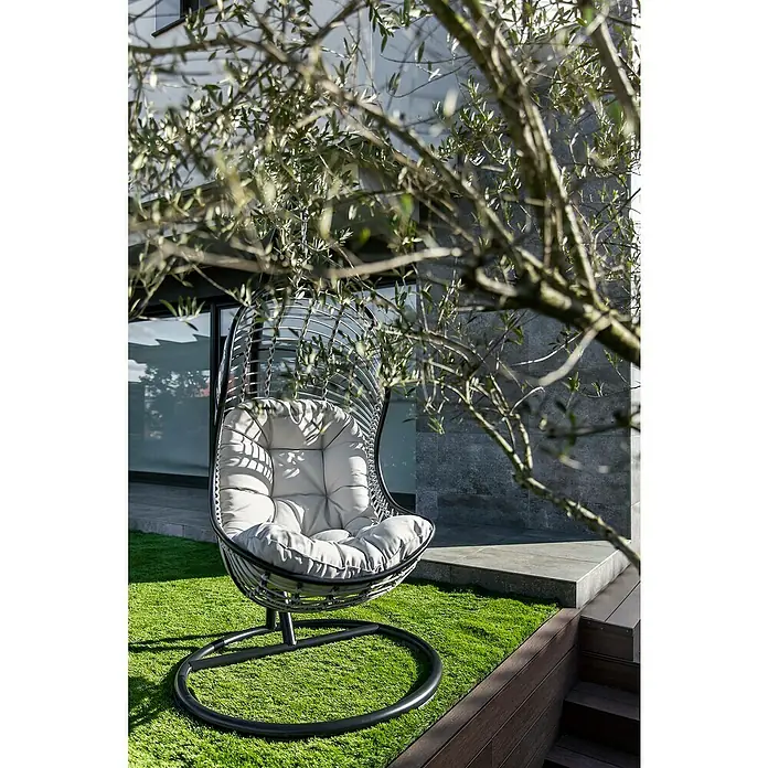 Sunfun Hamaca colgante Cozumel - Acero, Gris claro, Altura: 196 cm - Foto ambiente