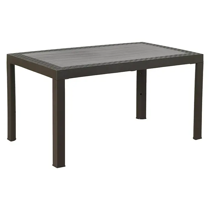 Mesa de jardín Dream - L x An: 140 x 85 cm, Wengué - Vista angular