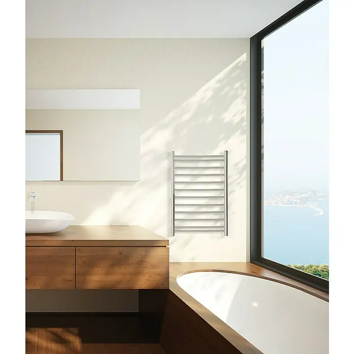 Cicsa Radiador toallero Eco Inox - 48,2 x 120 cm, Cromo - Foto ambiente