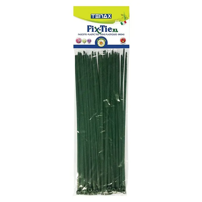 Set de bridas para cables - Largo: 29 cm, 50 uds., Verde - Vista frontal