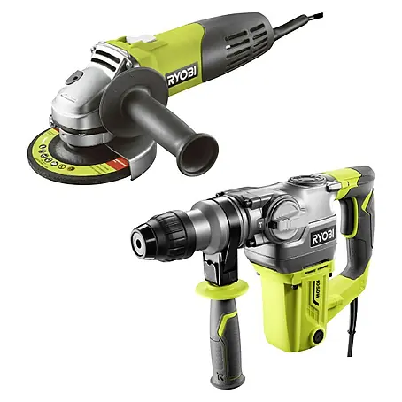 Ryobi  Set de martillo perforador RSDS1050-K y amoladora RAG800-115G