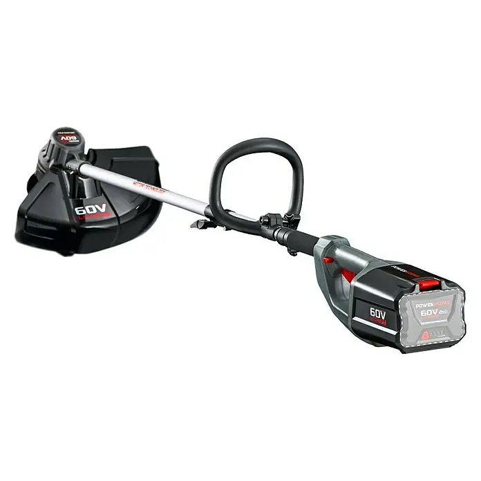 Powerworks Akumulatorski trimer - 60 V, Litij-ionska, Bez akumulatora, Širina reza: 36 cm - Dijagonalni pogled
