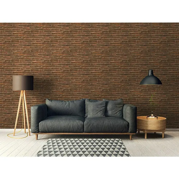 AS Creation Elements Vliestapete - Rostbraun, Steinoptik, 10,05 x 0,53 m - Stimmungsaufnahme