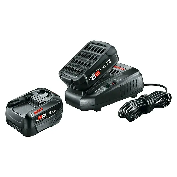 Bosch 18 V Power for All Starter-Set Pack&Go - 18 V, 2 Akkus, 2,5 Ah - 4 Ah - Diagonale Ansicht