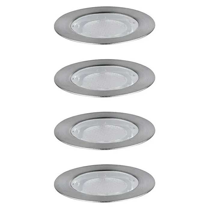 Paulmann Bodeneinbauleuchten-Basis-Set Link & Light - 0,8 W, Silber, IP67 - Vorderansicht