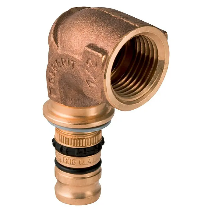 Geberit Mepla Press-Übergangswinkel - Durchmesser: 26 mm, Innengewinde: ¾″ - Diagonale Ansicht